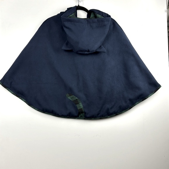 Lingchenyanyu Kitty Cat Cape Poncho With Plaid Trim Youth L/XL EUC Preppy. - Picture 2 of 13